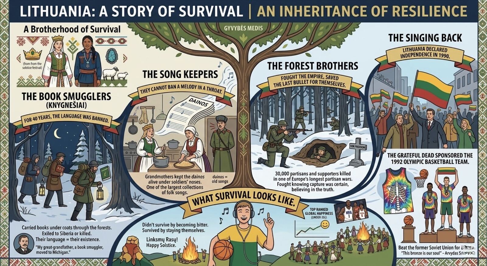 An illustrated history of Lithuanian survival